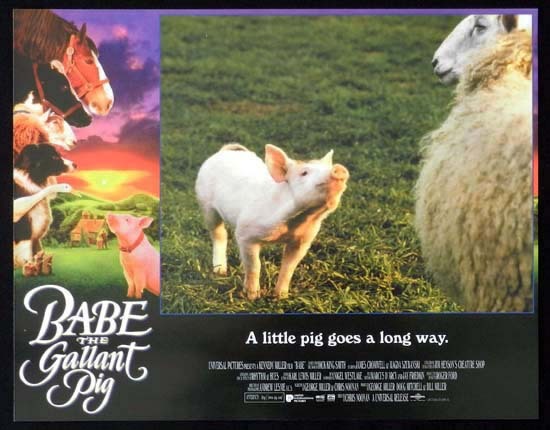 BABE THE GALLANT PIG 1995 Australian Cinema Classic Rare Lobby Card 2