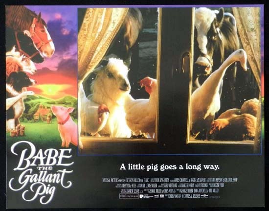 BABE THE GALLANT PIG 1995 Australian Cinema Classic Rare Lobby Card 3
