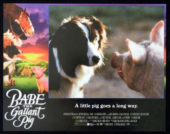 BABE THE GALLANT PIG 1995 Australian Cinema Classic Rare Lobby Card 5