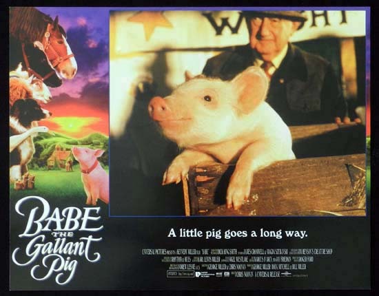 BABE THE GALLANT PIG 1995 Australian Cinema Classic Rare Lobby Card 6