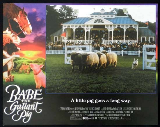 BABE THE GALLANT PIG 1995 Australian Cinema Classic Rare Lobby Card 7