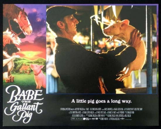 BABE THE GALLANT PIG 1995 Australian Cinema Classic Rare Lobby Card 8