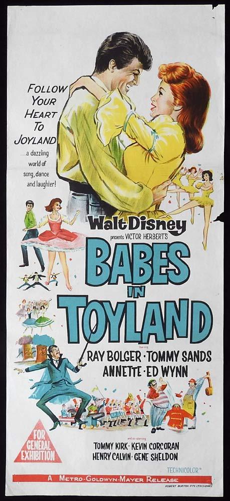 BABES IN TOYLAND Original Daybill Movie Poster Ray Bolger Tommy Sands