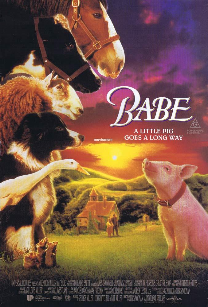 BABE Original Australian Daybill poster Magda Szubanski PIGS