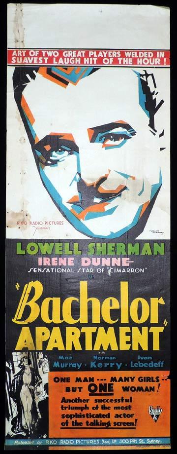 BACHELOR APARTMENT Long Daybill Movie poster 1931 Norman McMurray Art Deco design