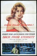 BACK FROM ETERNITY One Sheet Movie Poster Robert Ryan Anita Ekberg