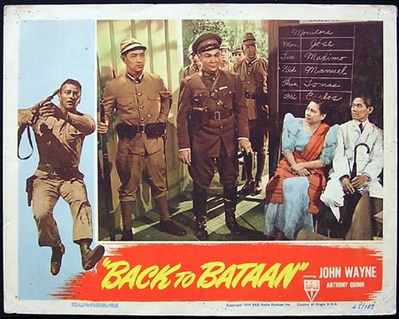 BACK TO BATAAN ’45-John Wayne ORIGINAL US Lobby card #3