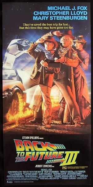BACK TO THE FUTURE III Original Daybill Movie poster Michael J.Fox 3 Drew Struzan art