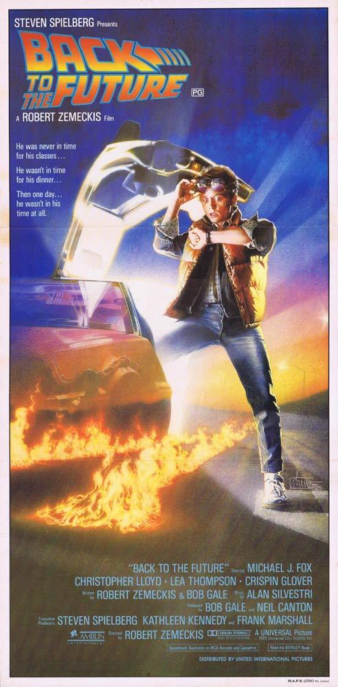 BACK TO THE FUTURE Original Daybill Movie poster 1985 Fox DREW STRUZAN art