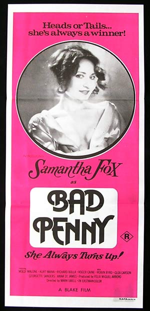 BAD PENNY Original Daybill Movie poster Samantha Fox Sexploitation