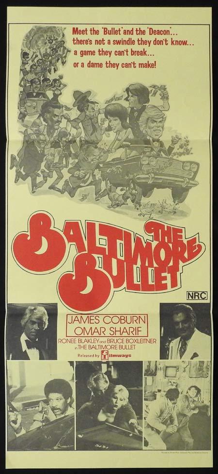 THE BALTIMORE BULLET Original Daybill Movie Poster JAMES COBURN Omar Sharif
