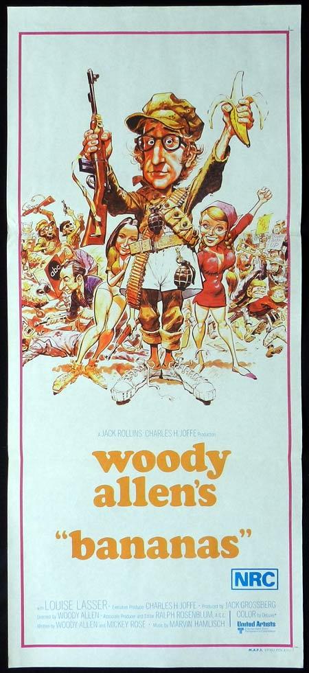 BANANAS Original Daybill Movie Poster JACK DAVIS ART Woody Allen