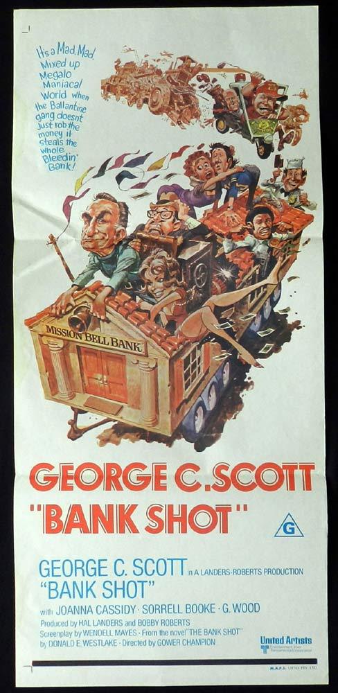 BANK SHOT Daybill Movie Poster George C. Scott Jack Davis Art