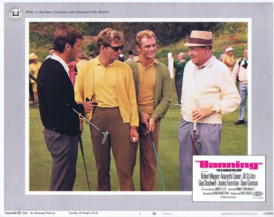 BANNING 1967 Rare SAM SNEAD Golf Lobby card 1 Robert Wagner