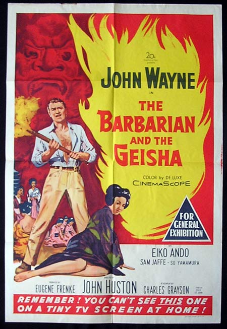 THE BARBARIAN AND THE GEISHA One sheet Movie poster John Wayne