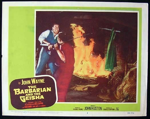 THE BARBARIAN AND THE GEISHA John Wayne ORIGINAL US Lobby card 2
