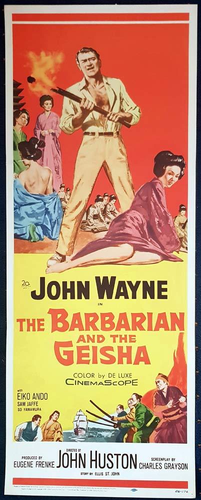 THE BARBARIAN AND THE GEISHA Original US Insert Movie Poster John Wayne