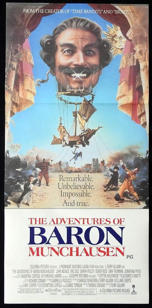 THE ADVENTURES OF BARON MUNCHAUSEN Original Daybill Movie Poster Terry Gilliam