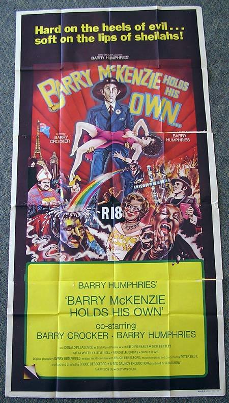 BARRY MCKENZIE HOLDS HIS OWN Movie Poster 74 Dame Edna BARRY HUMPHRIES 3 sheet