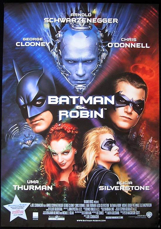 BATMAN & ROBIN Original Rolled One sheet Movie poster Arnold Schwarzenegger