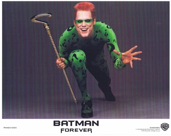 BATMAN FOREVER 1995 Jim Carrey Lobby Card 2