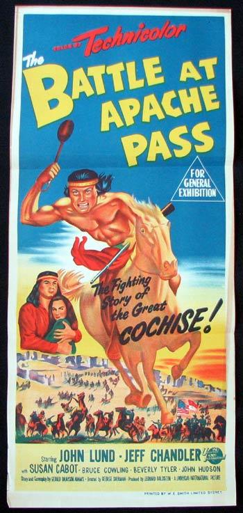 THE BATTLE AT APACHE PASS Movie poster John Lund Jeff Chandler
