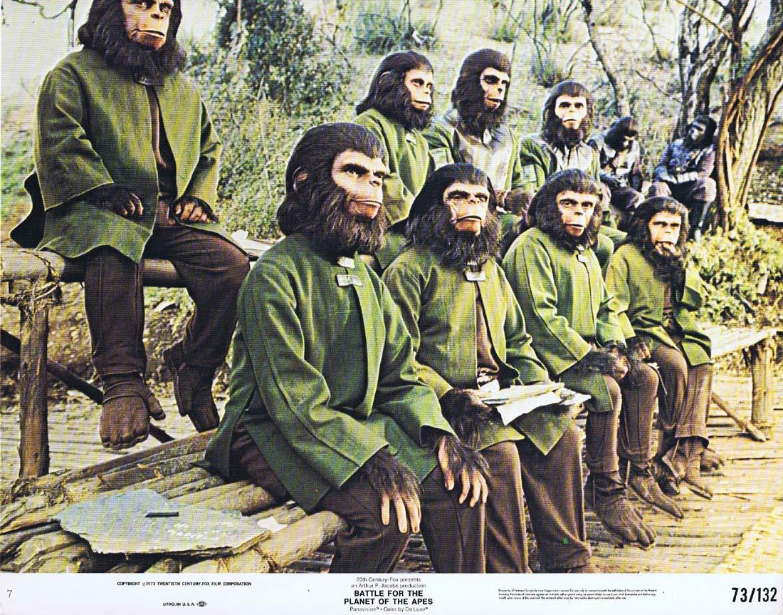 BATTLE FOR THE PLANET OF THE APES Lobby card 3 Roddy McDowall