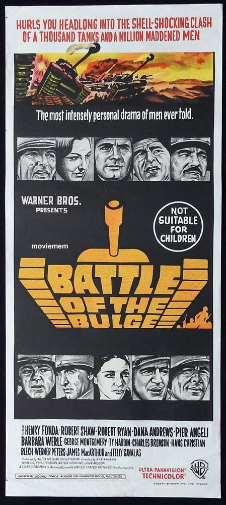 BATTLE OF THE BULGE Original Daybill Movie Poster Henry Fonda Robert Shaw