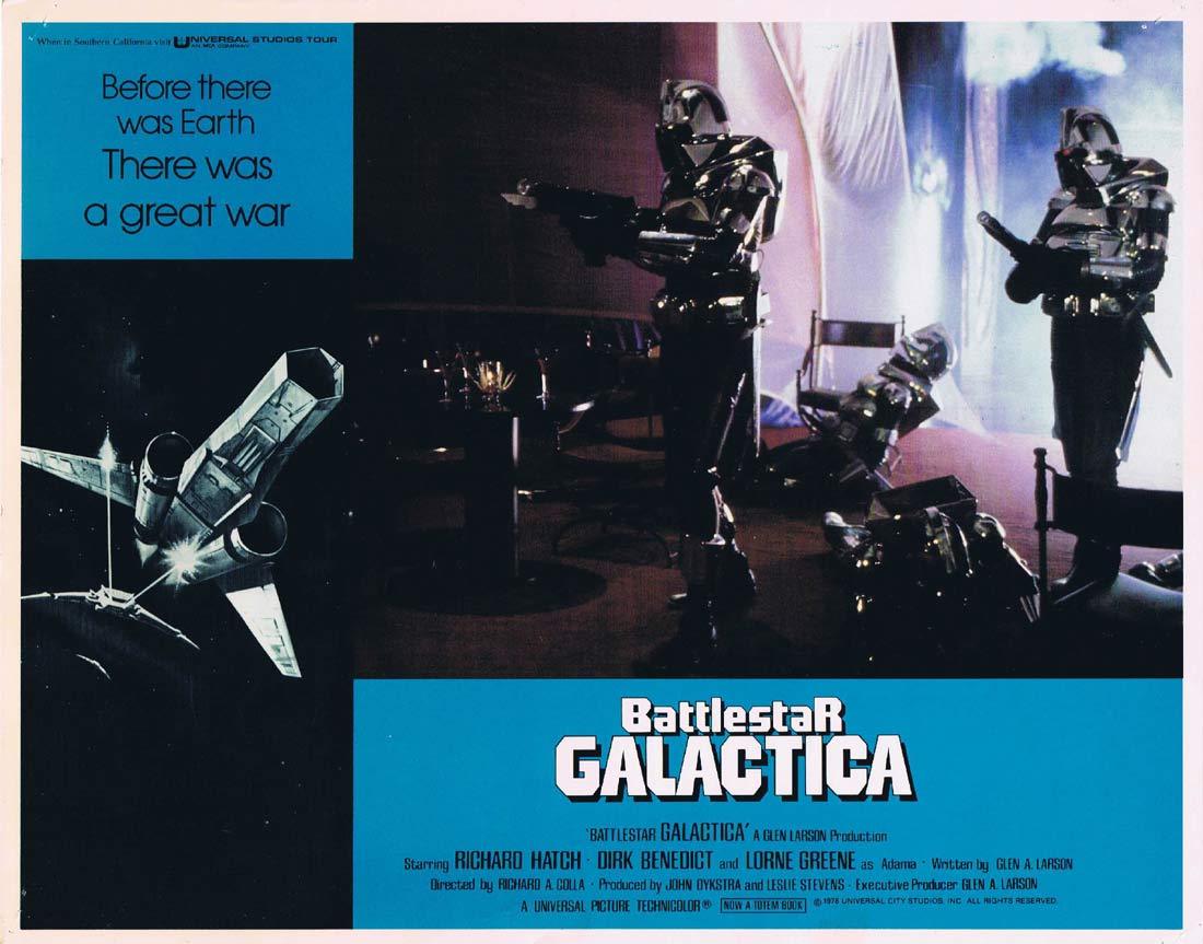 BATTLESTAR GALACTICA Original Lobby Card 5 Richard Hatch Lorne Greene Sci Fi