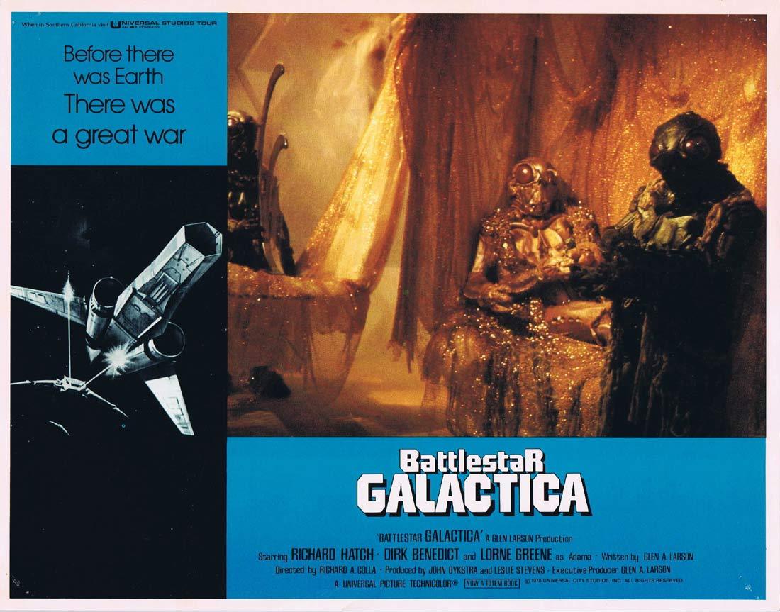 BATTLESTAR GALACTICA Original Lobby Card 7 Richard Hatch Lorne Greene Sci Fi