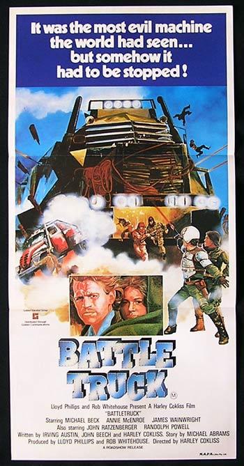 BATTLE TRUCK 1982 New Zealand Cinema Daybill Movie poster