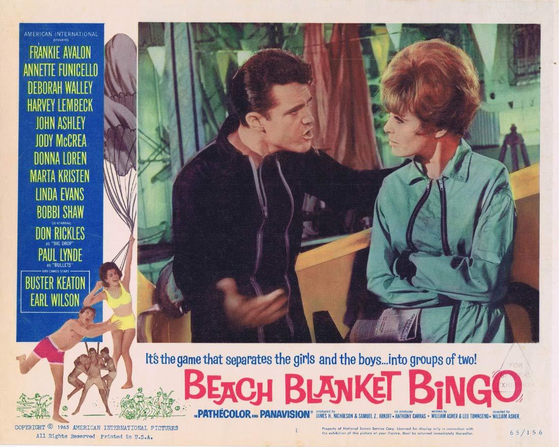 BEACH BLANKET BINGO Original Lobby Card 1 Frankie Avalon Annette Funicello