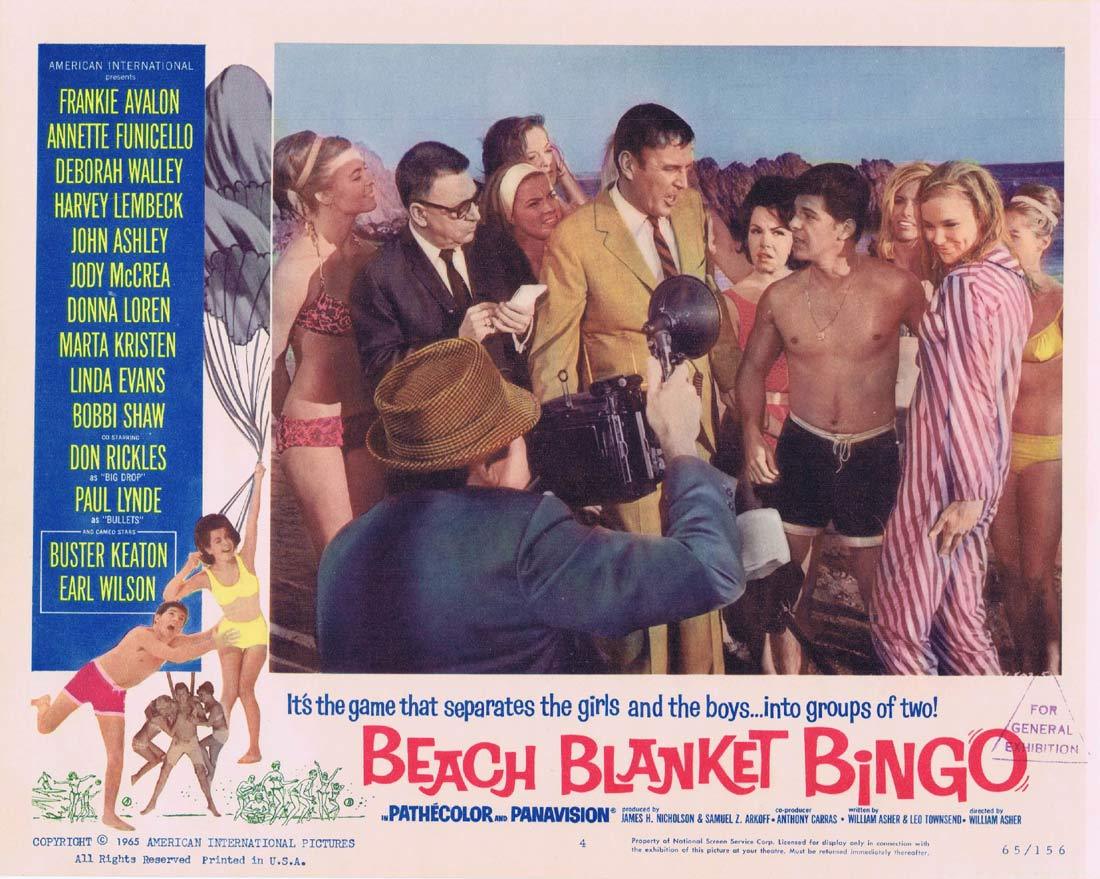 BEACH BLANKET BINGO Original Lobby Card 4 Frankie Avalon Annette Funicello