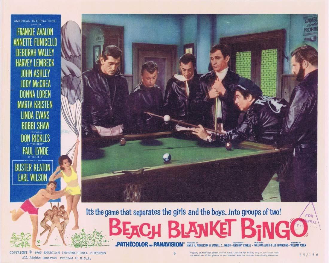 BEACH BLANKET BINGO Original Lobby Card 5 Frankie Avalon Annette Funicello