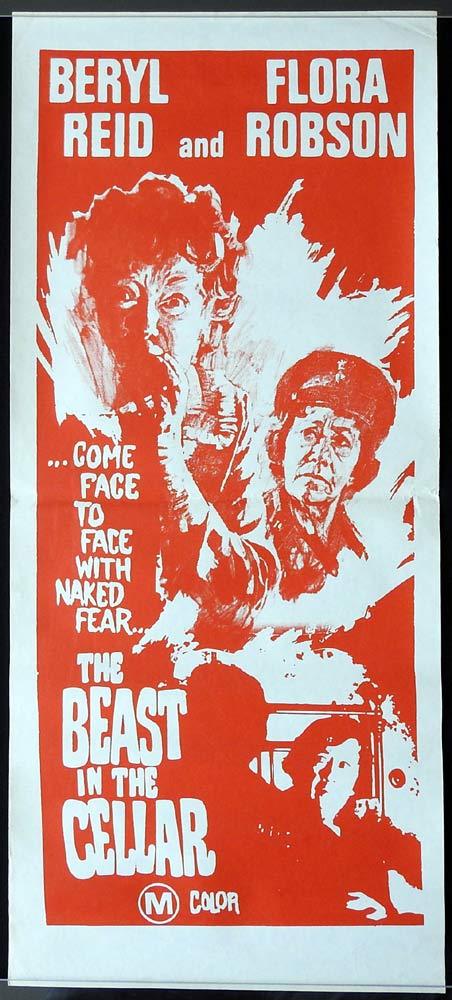 THE BEAST IN THE CELLAR Original Daybill Movie poster Beryl Reid Flora Robson