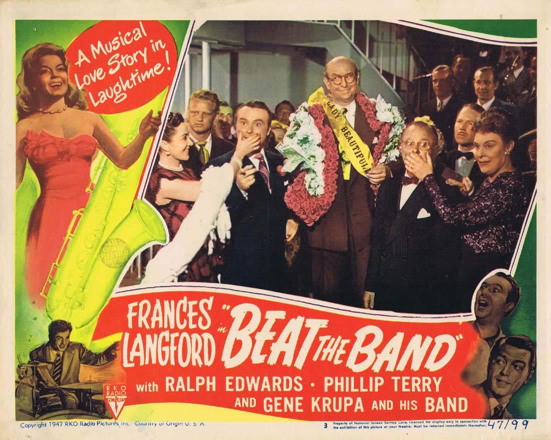 BEAT THE BAND Lobby Card 3 Frances Langford Ralph Edwards Phillip Terry