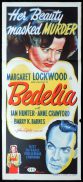 BEDELIA Original Daybill Movie Poster Margaret Lockwood Film Noir