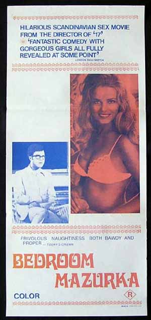 BEDROOM MAZURKA Daybill Movie poster Swedish Sexploitation