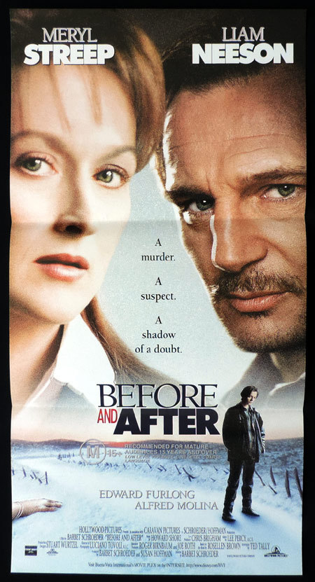 BEFORE AND AFTER Original Daybill Movie Poster Meryl Streep Liam Neeson