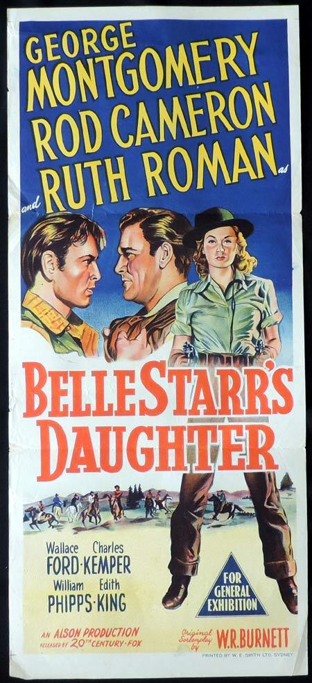 BELLE STARR’S DAUGHTER Original Daybill Movie Poster George Montgomery