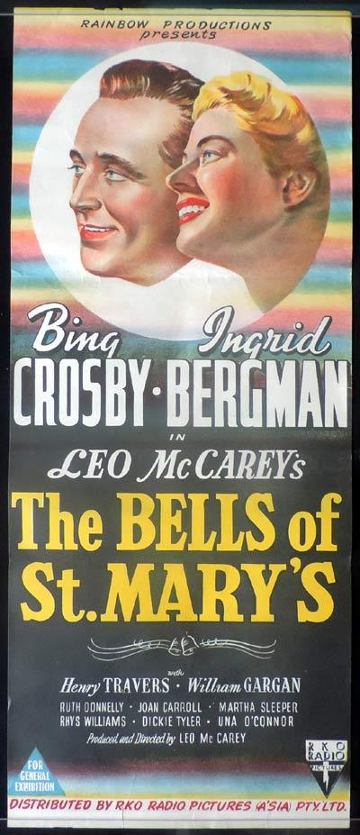 THE BELLS OF ST MARY’S Original Daybill Movie Poster Bing Crosby RKO