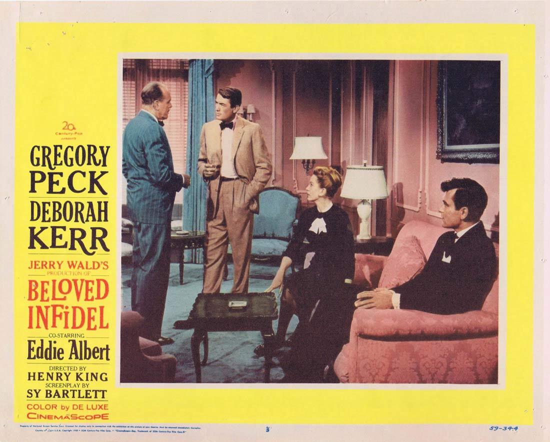 BELOVED INFIDEL Lobby Card 3 Deborah Kerr Gregory Peck