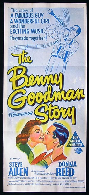 THE BENNY GOODMAN STORY Daybill Movie poster Steve Allen Gene Krupa Lionel Hampton