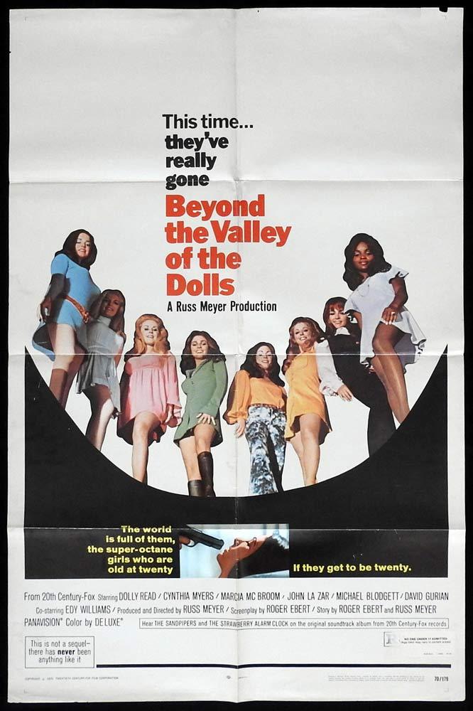 BEYOND THE VALLEY OF THE DOLLS Original US One sheet Movie poster Russ Meyer Dolly Read