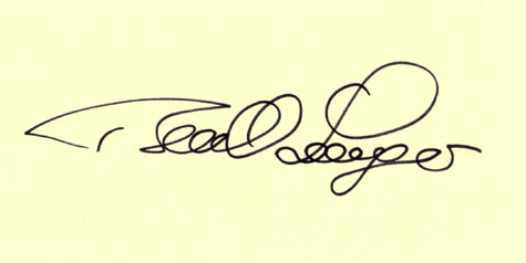 BERNHARD LANGER Golf Autographed Index Card