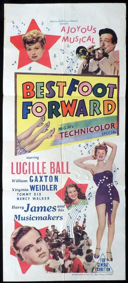 BEST FOOT FORWARD Original Daybill Movie Poster Lucille Ball Marchant Graphics