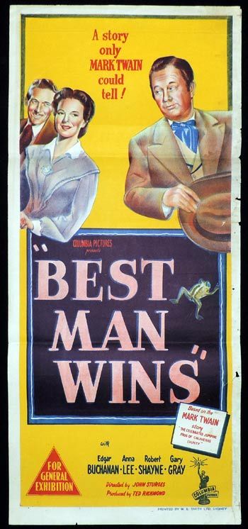 BEST MAN WINS Daybill Movie poster Edgar Buchanan