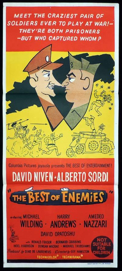 THE BEST OF ENEMIES Daybill Movie poster David Niven