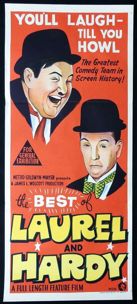 THE BEST OF LAUREL AND HARDY Original Daybill Movie Poster Stan Laurel Oliver Hardy
