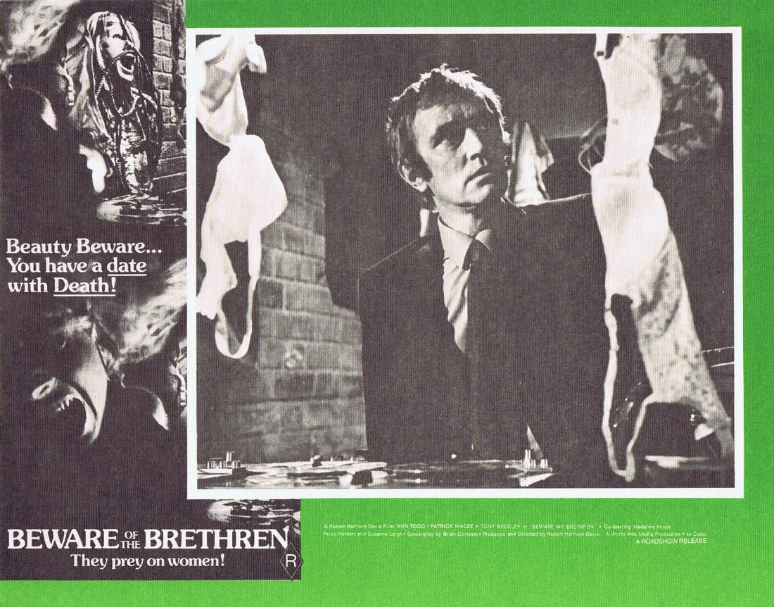 BEWARE OF THE BRETHREN Original Australian Lobby card 4 The Fiend Horror